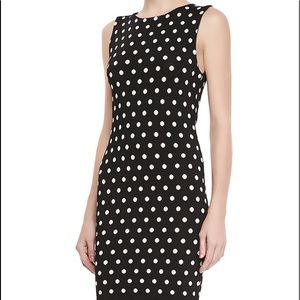 BCBGMaxAzria Black Polka Dot Fitted Dress